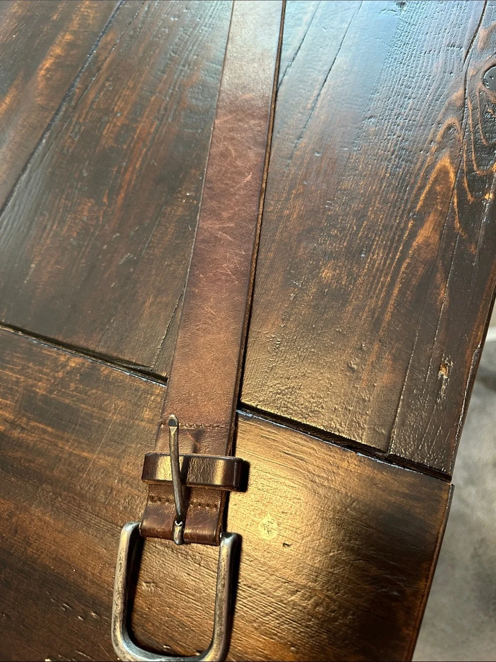 J. Crew Classic Dark Brown Leather Men's Belt